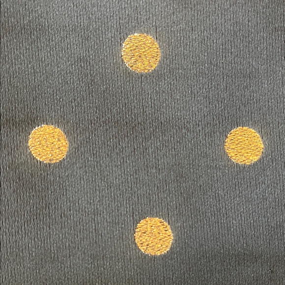 EUC White House Black Market Black Dress with Gold Dots, Pockets and Belt (8) - Picture 9 of 15